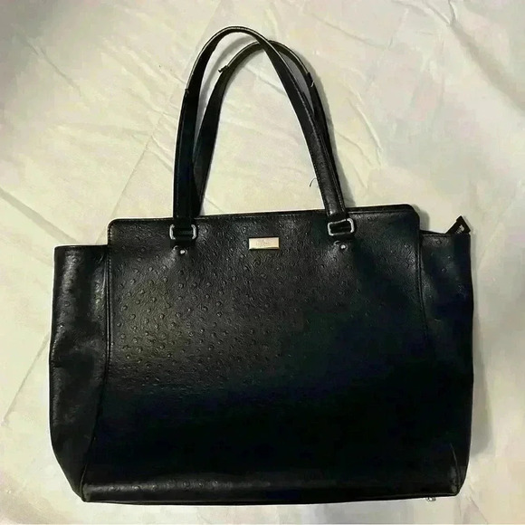 kate spade Handbags - Kate Spade Cowhide Deep Bluish Black Large Handbag